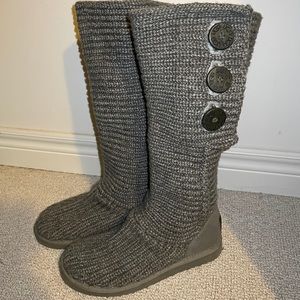 UGG Cardy Tall Grey Boots US-6